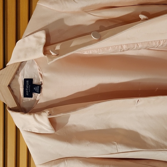 Ann Taylor Silk Petite Peach Dress Suit - Picture 6 of 16